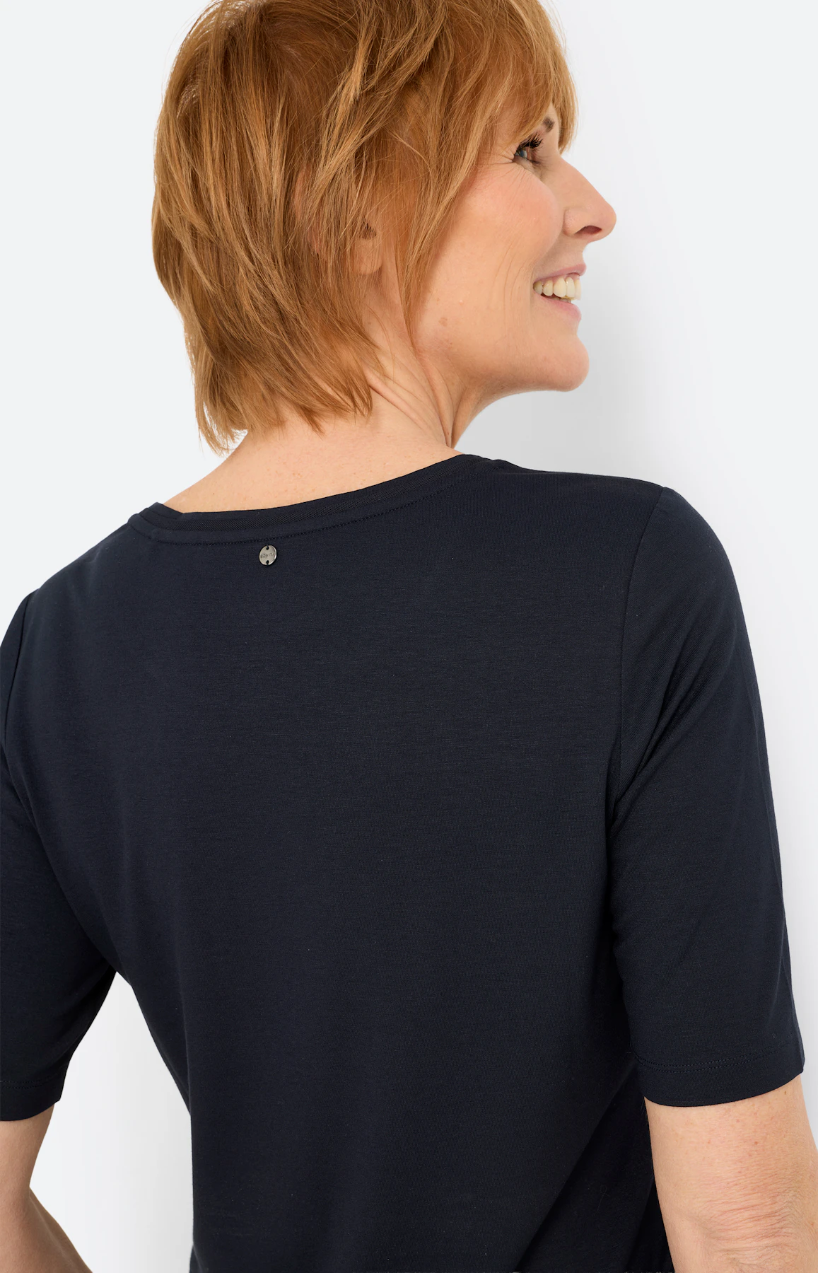 T-shirt met ronde hals, navy