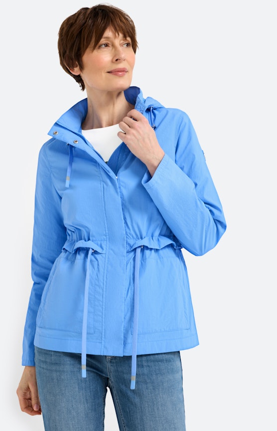 Jas met rijgkoord, lichtblauw