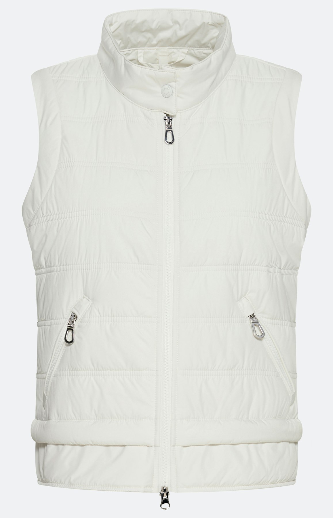 Bodywarmer met opstaande kraag, wit
