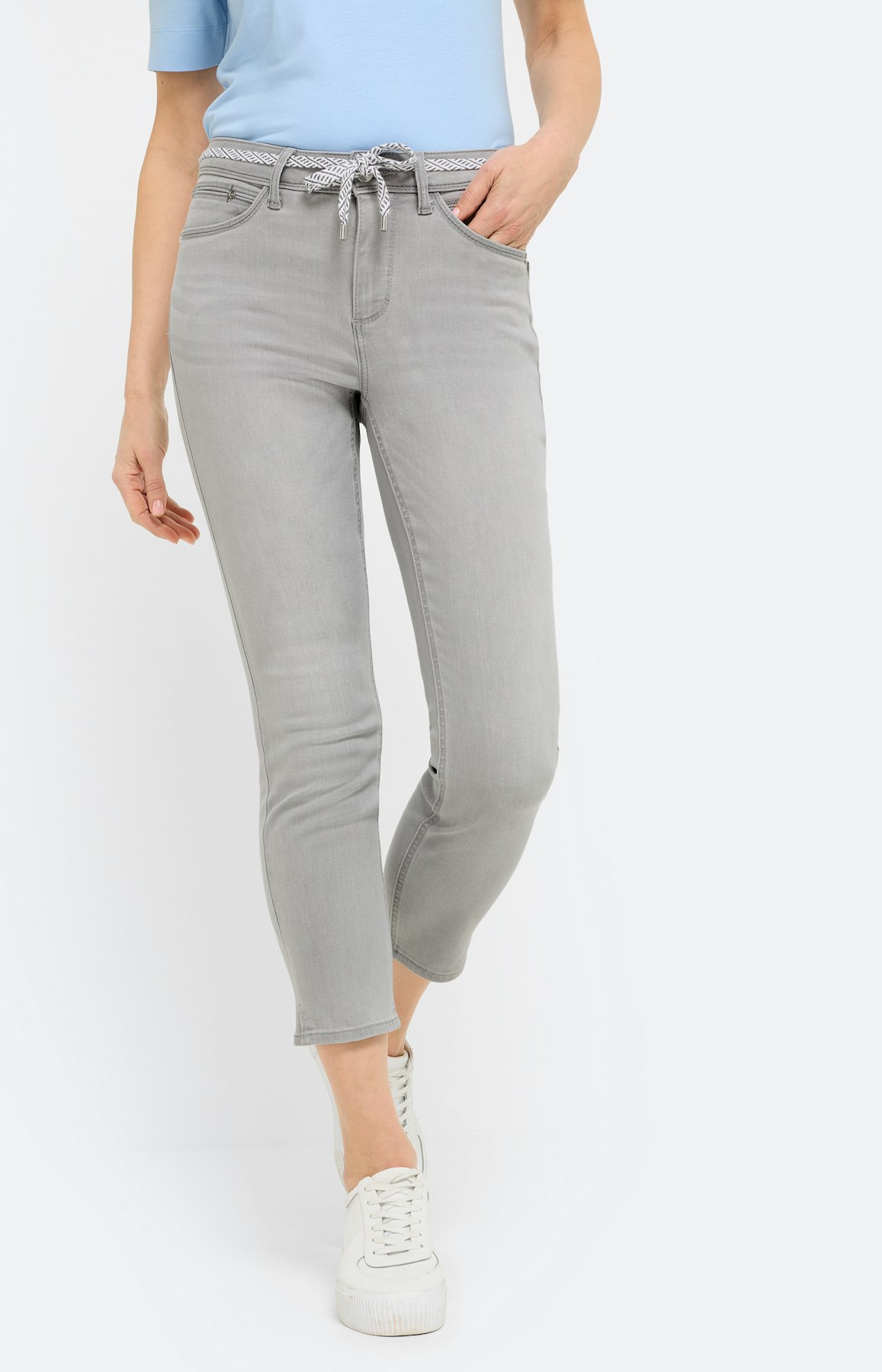 Jeans in slim fit 26 inch, grijs