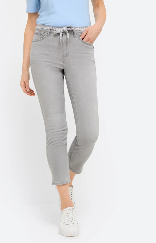 Jeans in slim fit 26 inch, grijs