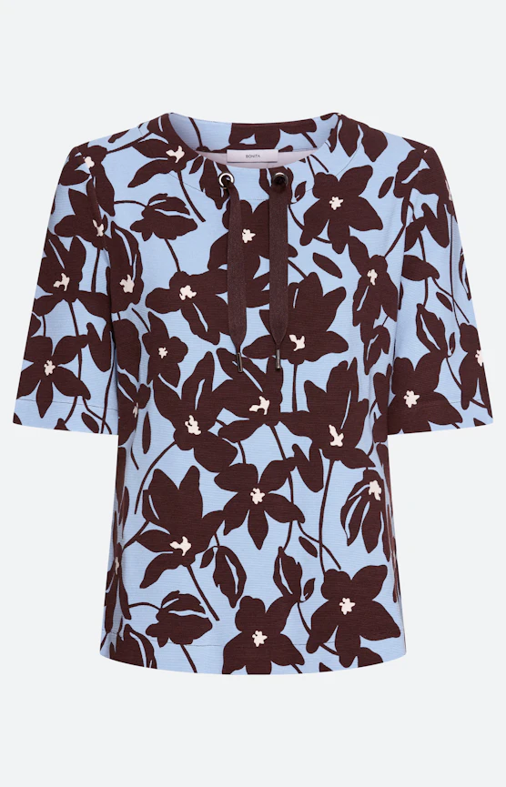 Sweatshirt mit All Over-Print, softblau