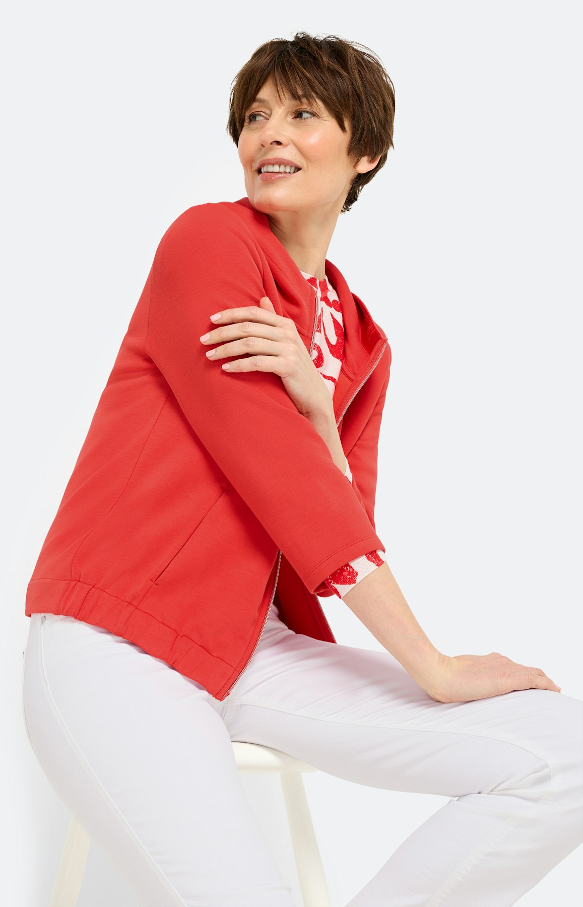 Sweatvest van scuba, rood