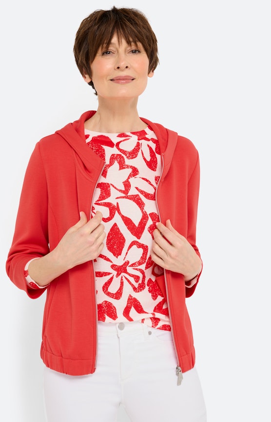 Sweatvest van scuba, rood