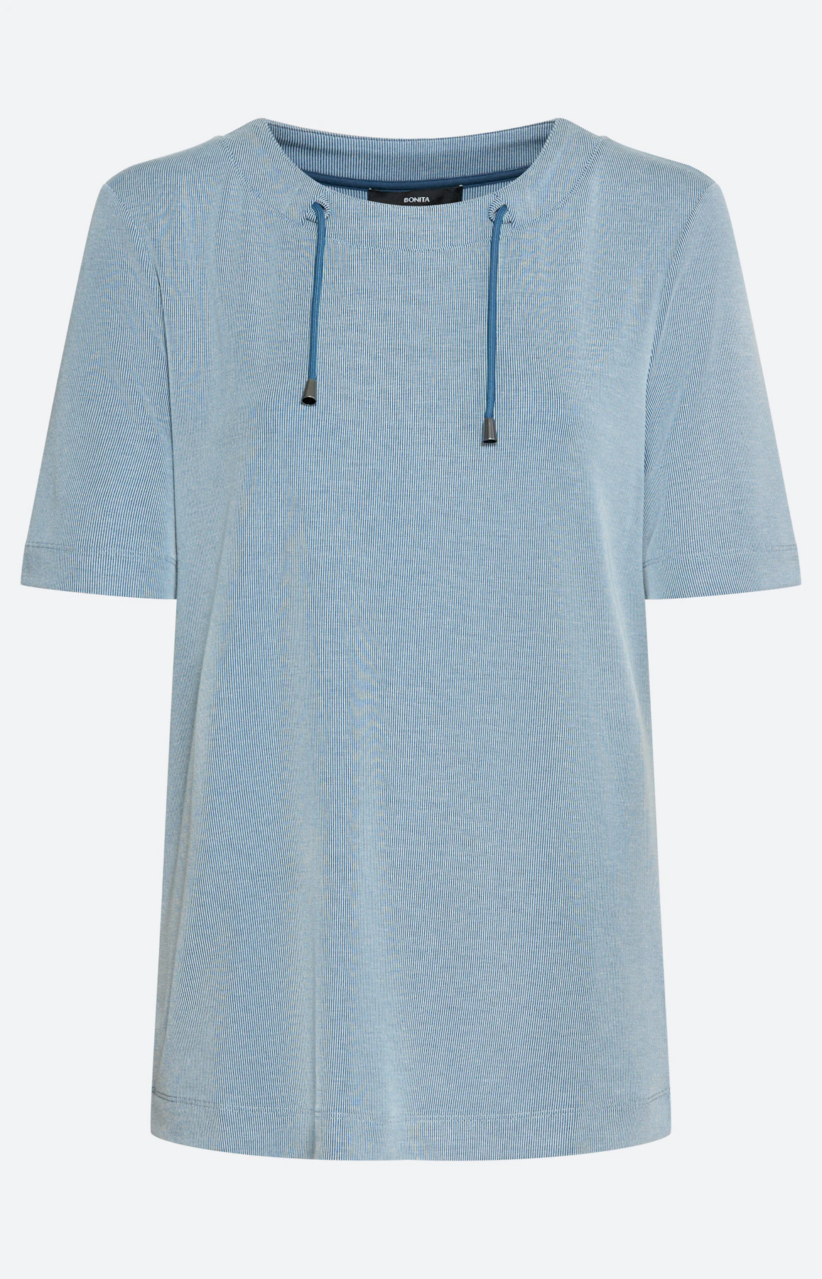 Sweatshirt met streepdessin, petrol