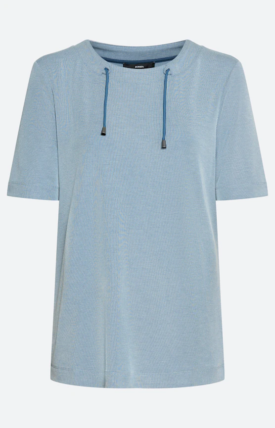 Sweatshirt mit Streifenmuster, petrol