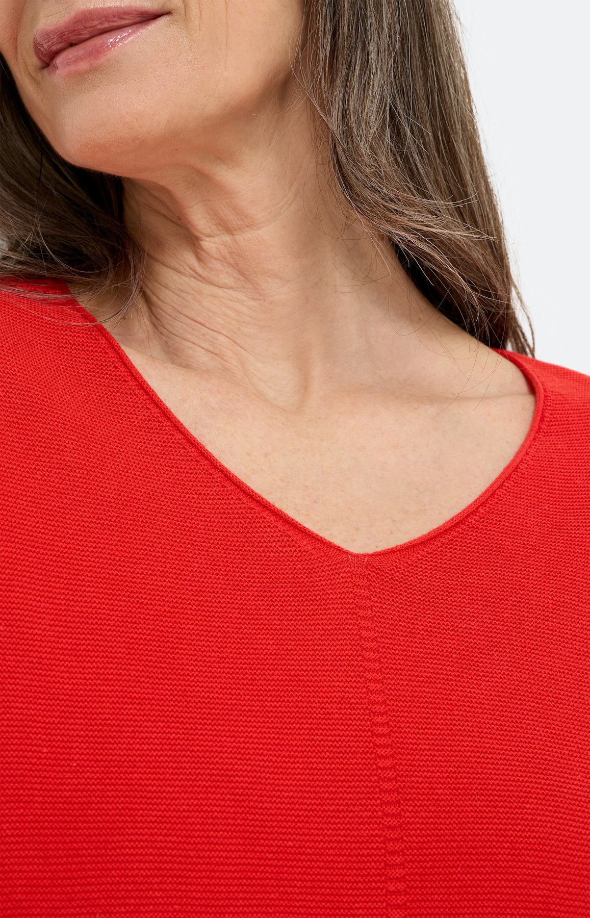 Trui in averechtbreisel, rood