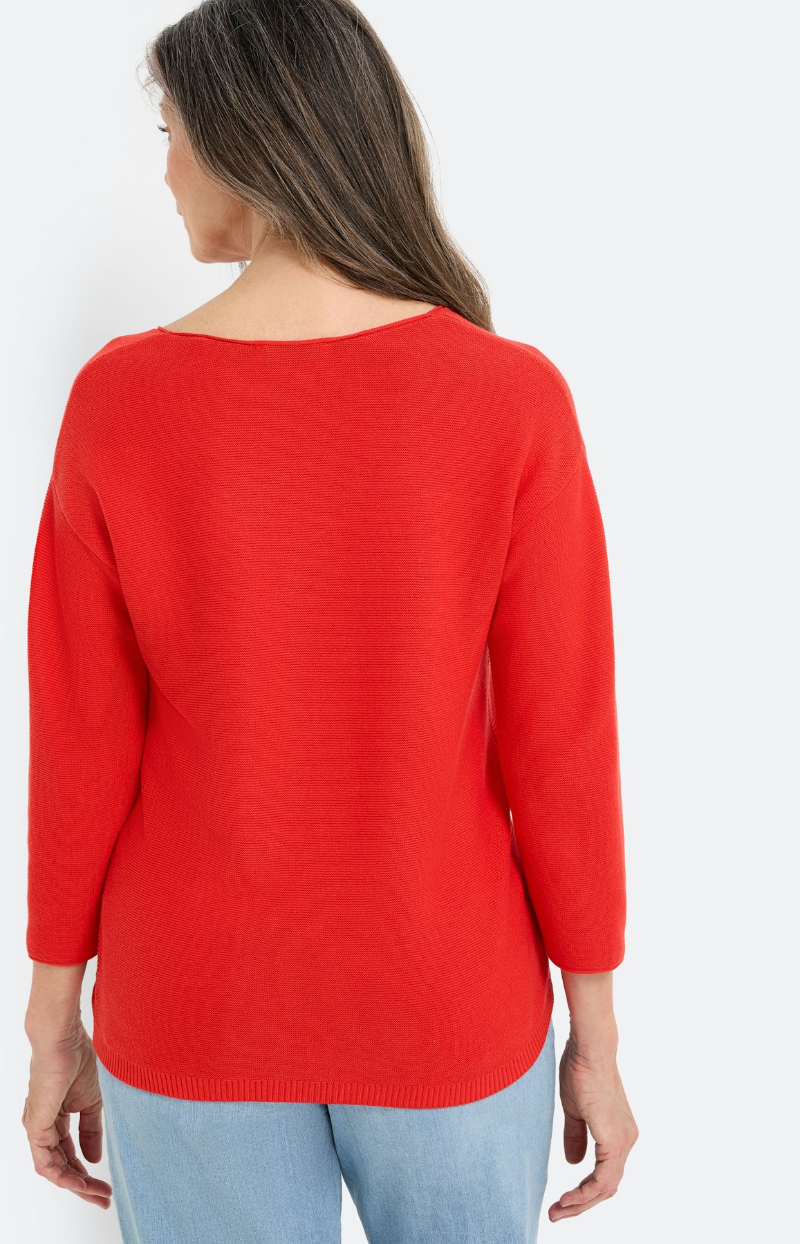 Trui in averechtbreisel, rood