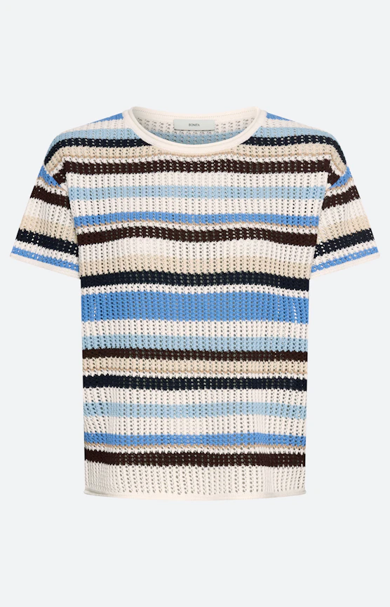 Pullover mit Ajourmuster, softblau