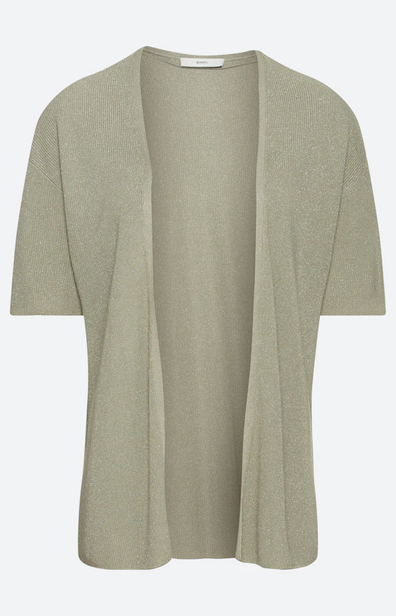 Cardigan met glittereffect, grasgroen
