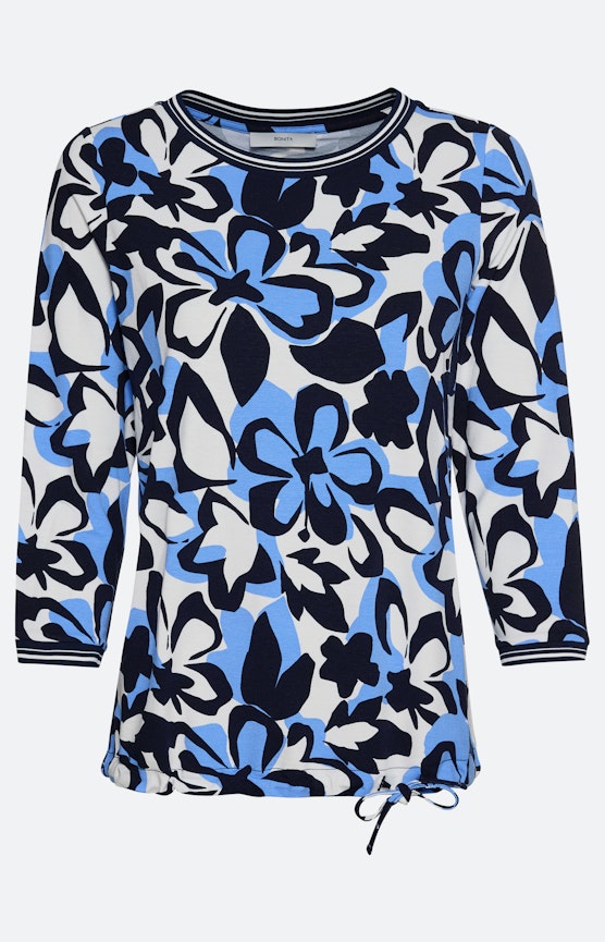 Shirt met print all-over, navy