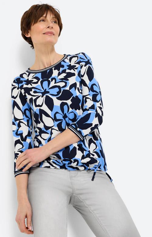 Shirt met print all-over, navy