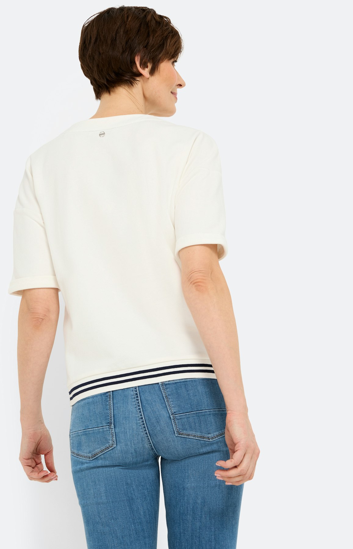 Sweatshirt met frontprint, navy