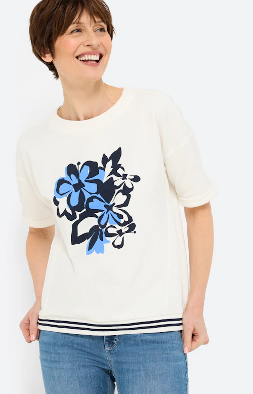 Sweatshirt met frontprint, navy