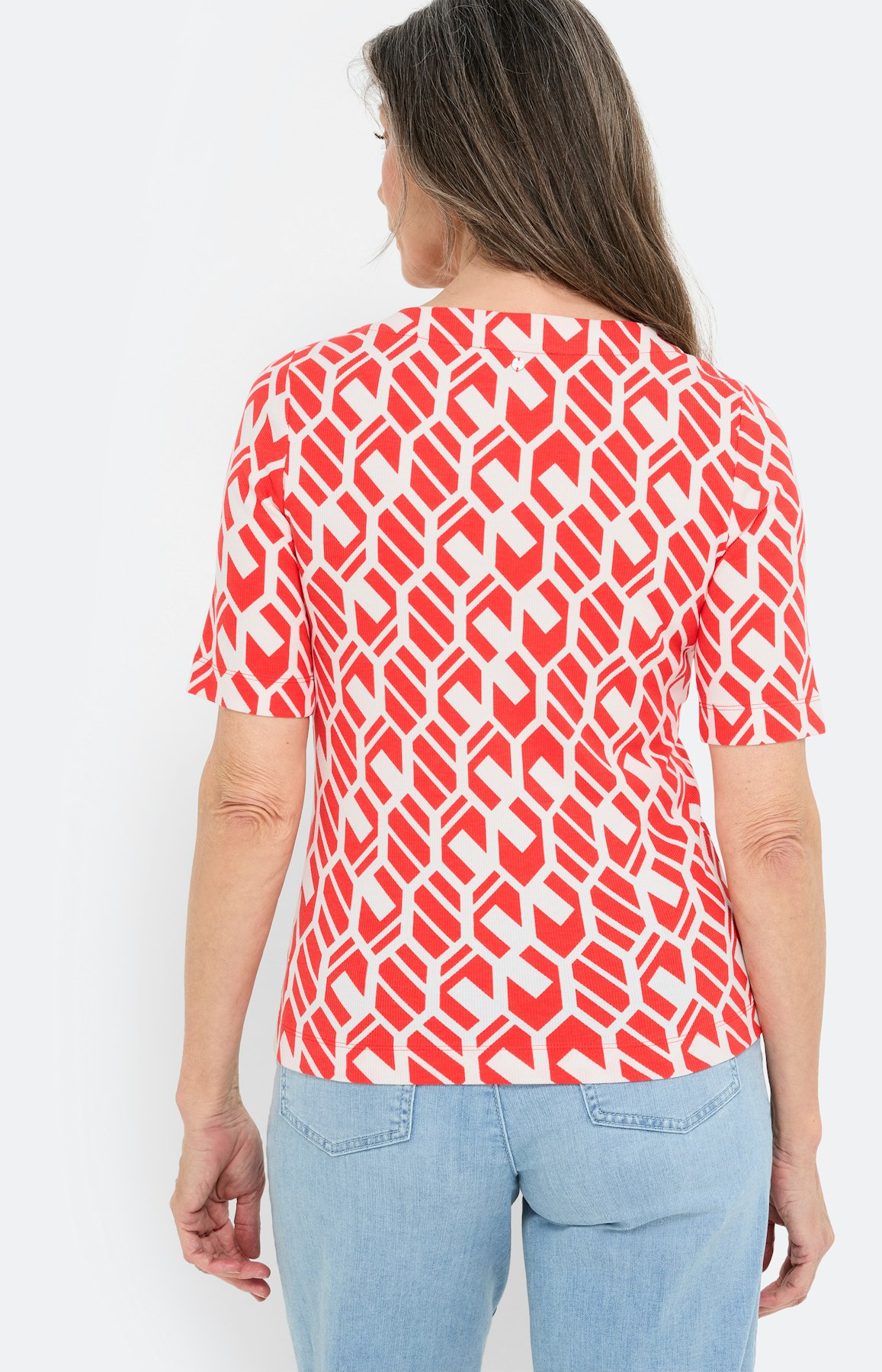 T-shirt met grafisch motief, rood