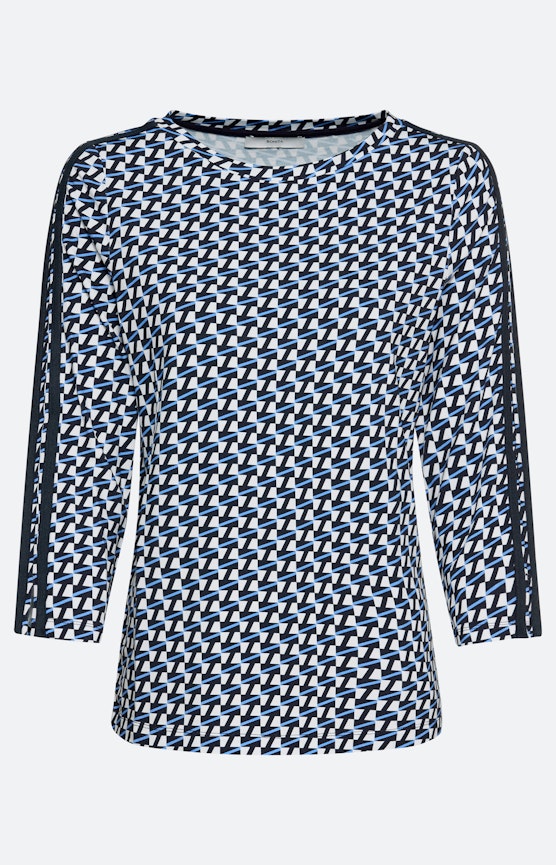 Shirt met minimal-print, navy