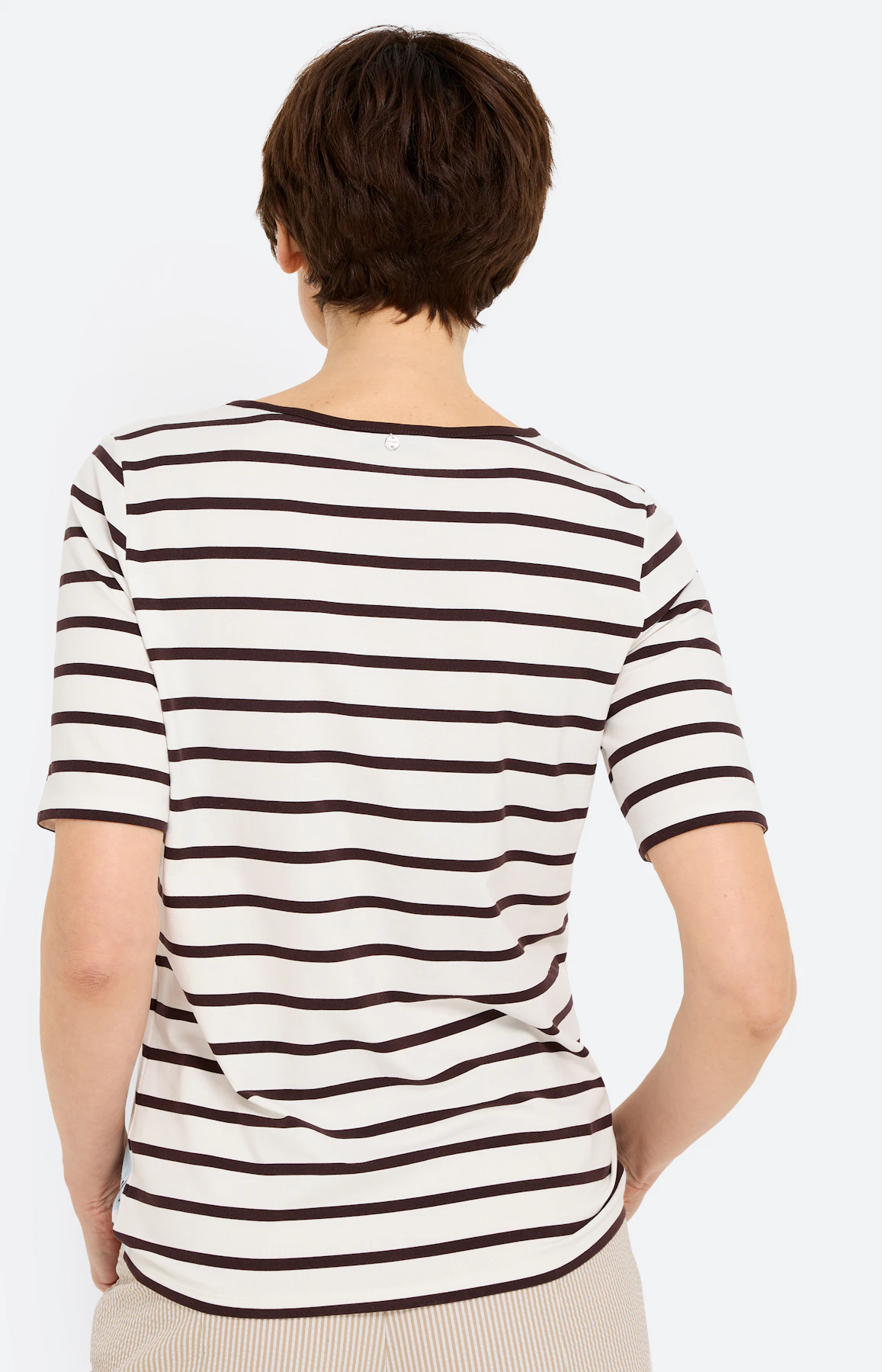 T-shirt met print all-over, donkerbruin