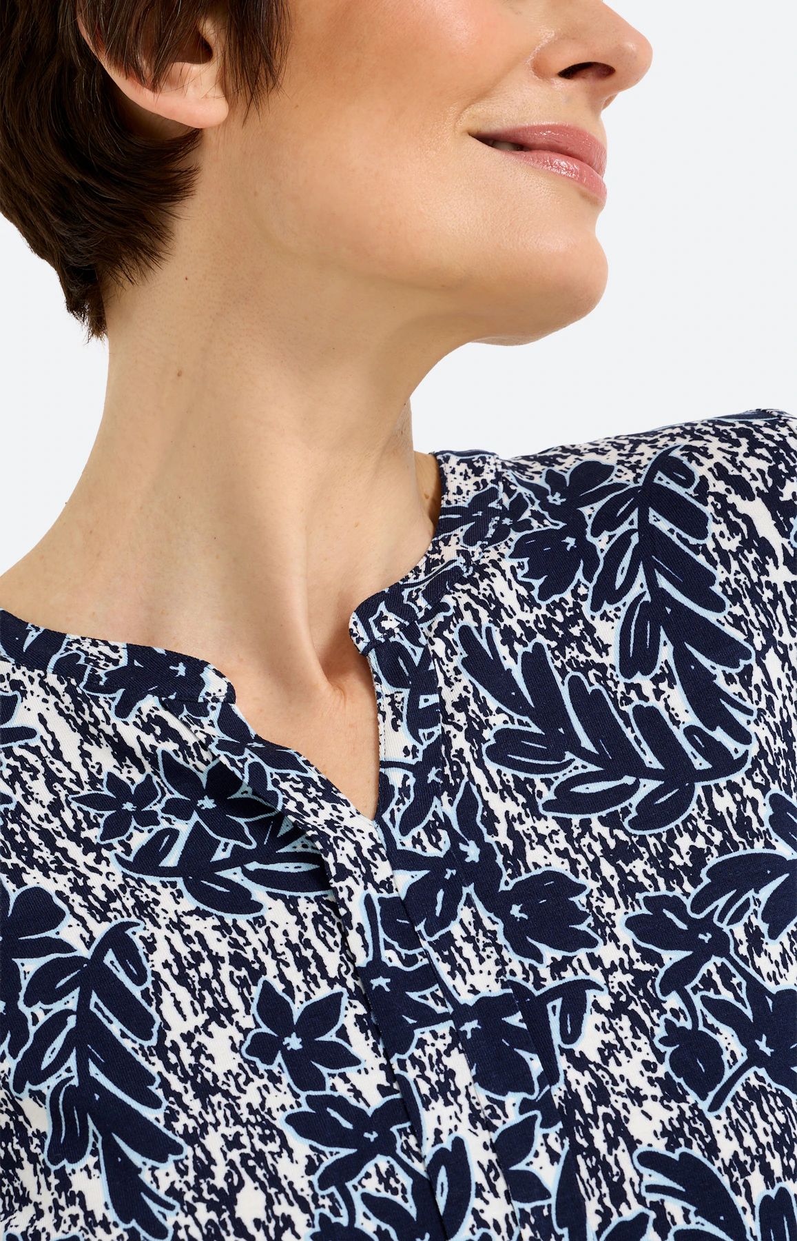 T-shirt met print all-over, navy
