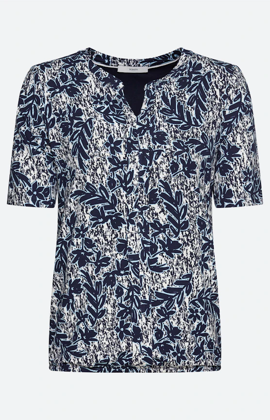 T-Shirt mit All Over-Print, navy