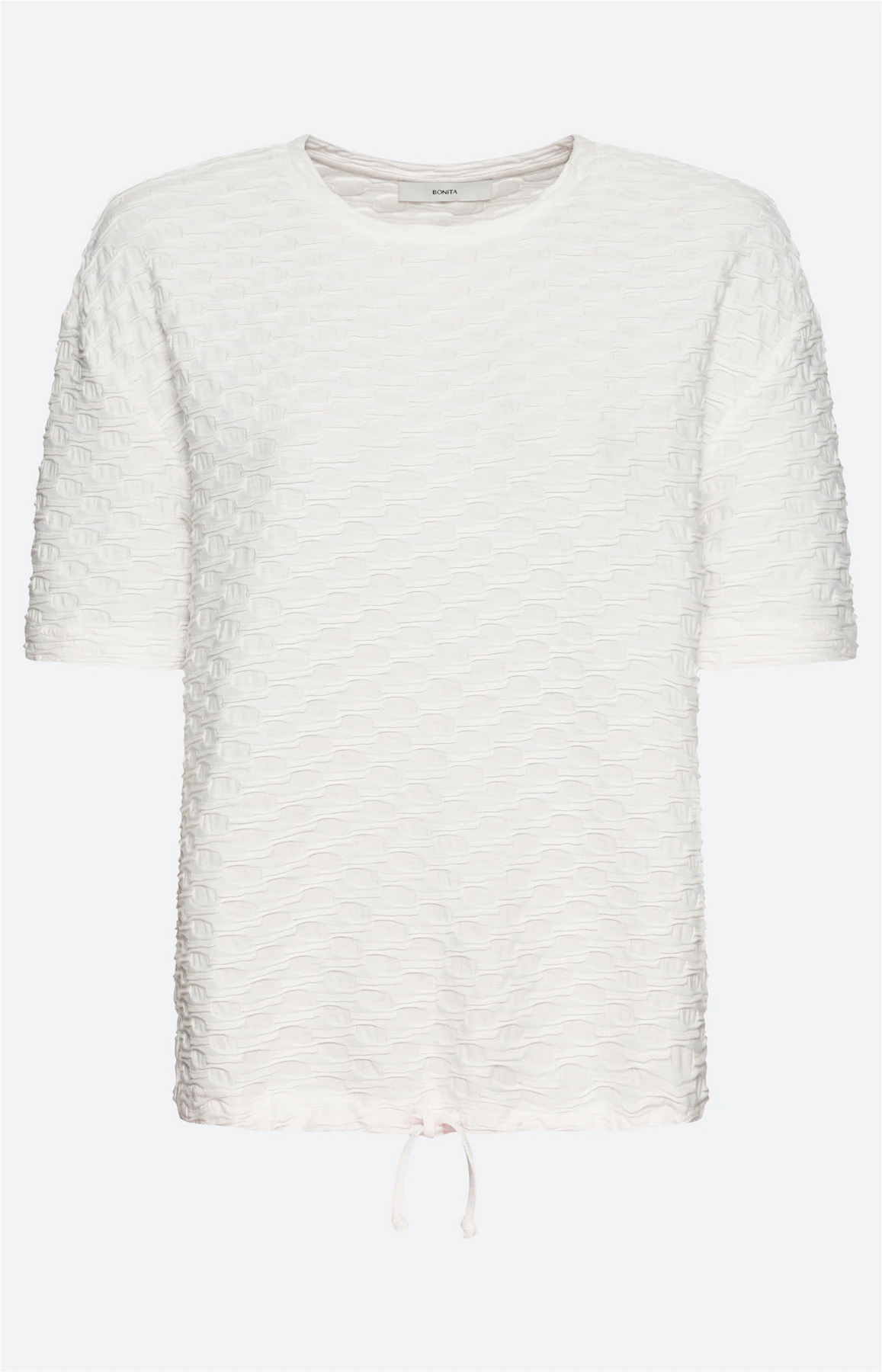 T-shirt met structuur, wit