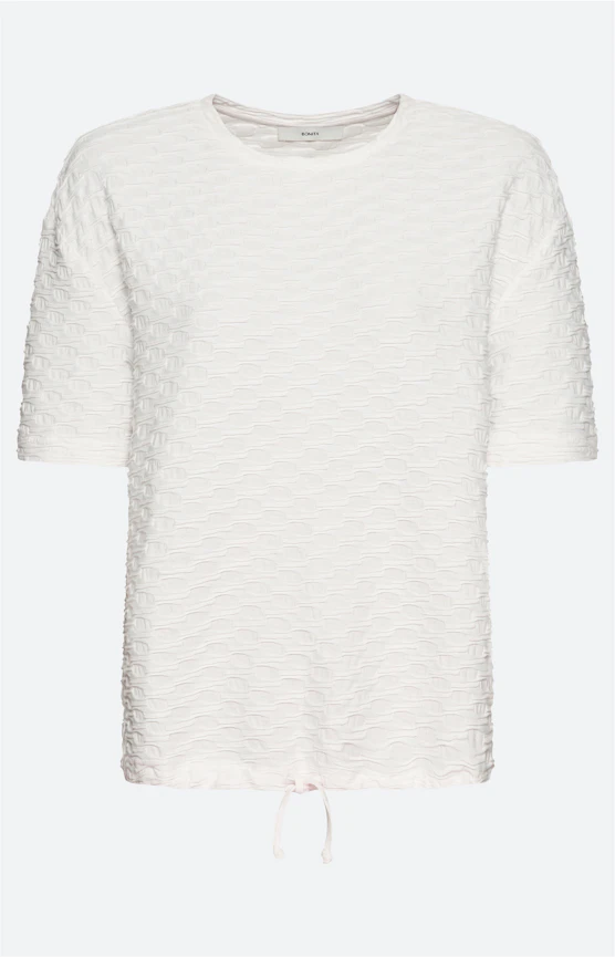 T-Shirt mit Struktur, weiß