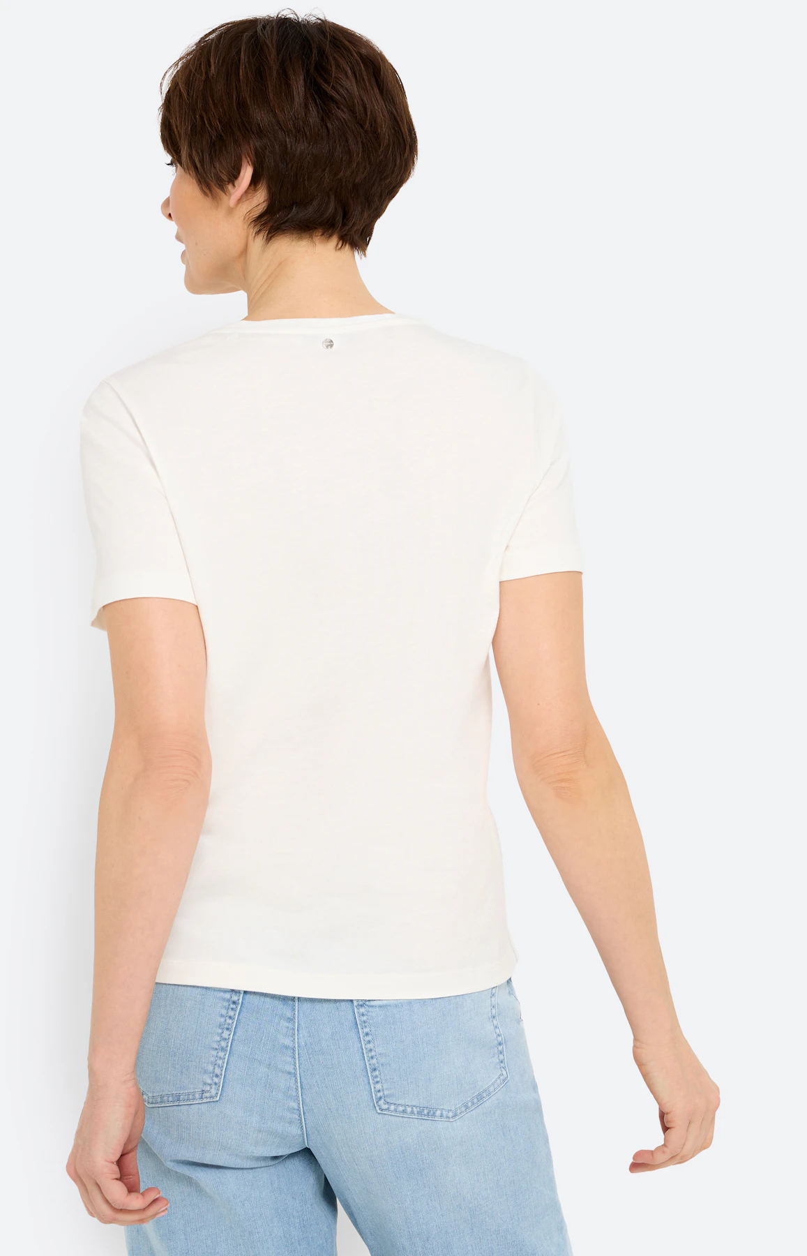 T-shirt met frontprint, wit