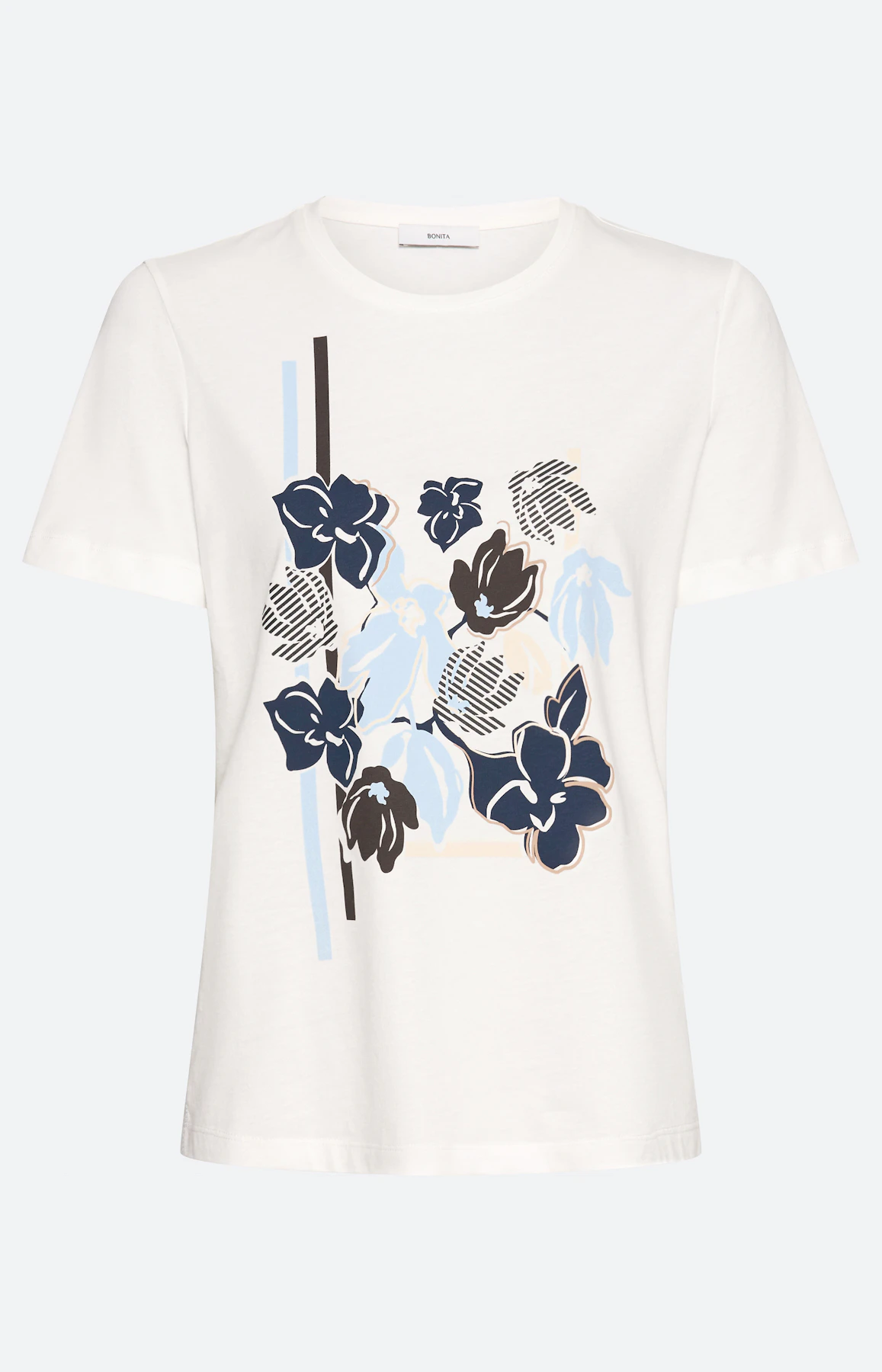 T-shirt met frontprint, wit