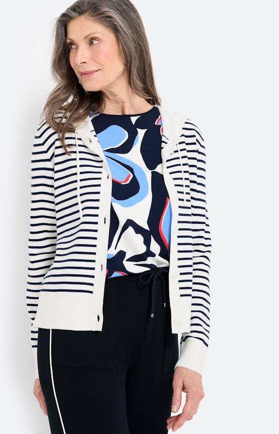 Cardigan met capuchon, wit