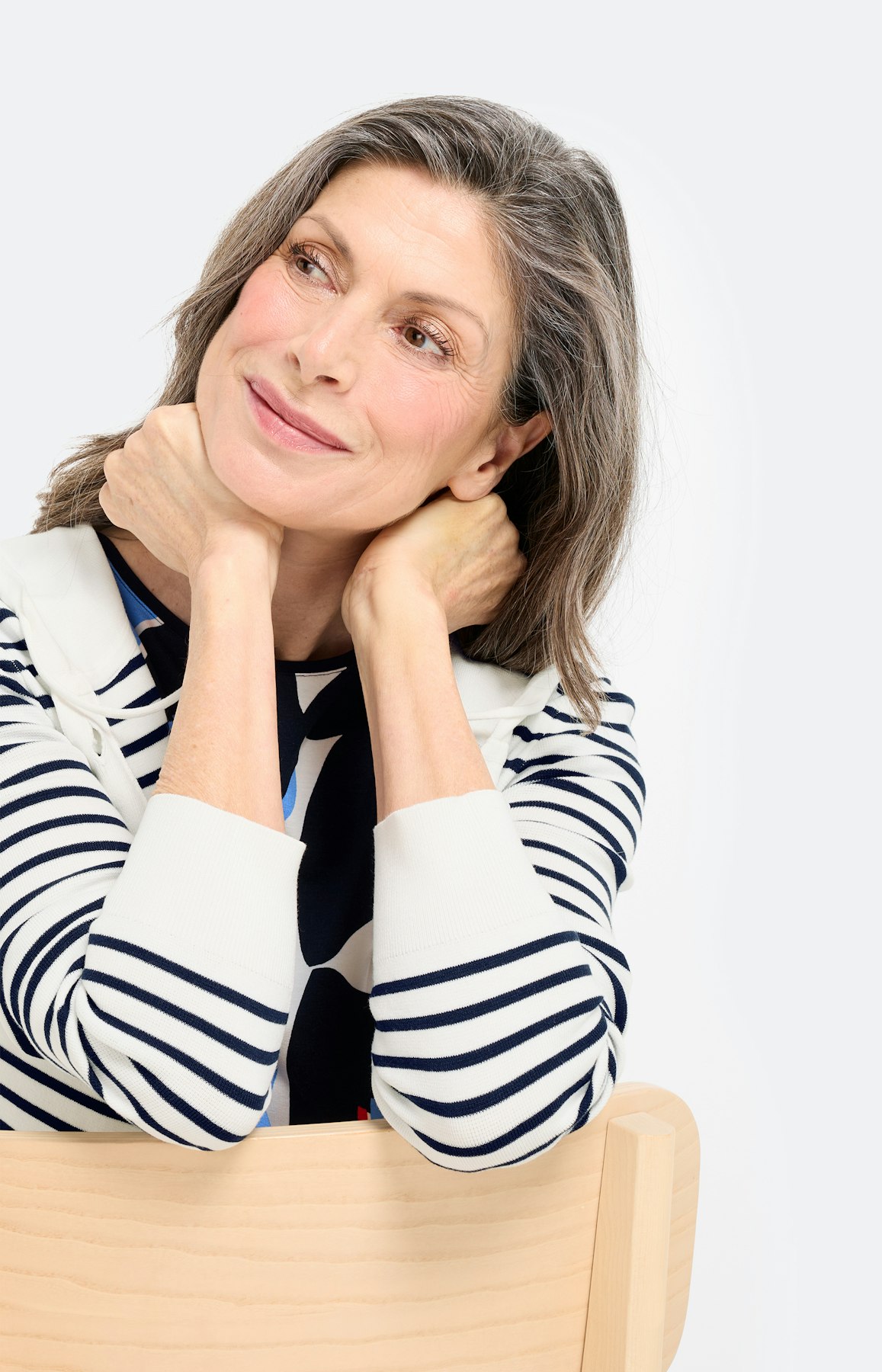 Cardigan met capuchon, wit