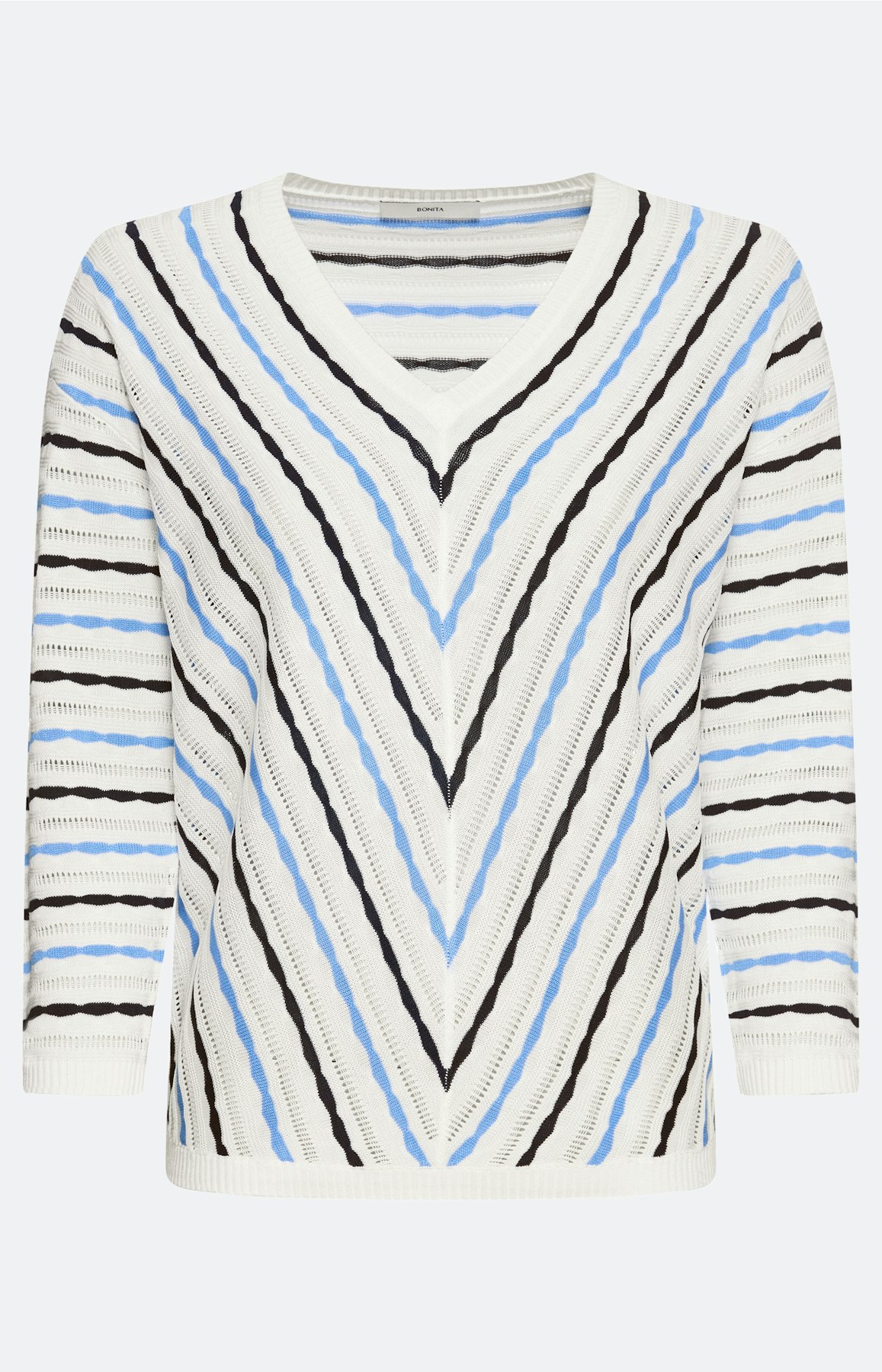 Trui met streepdessin, navy