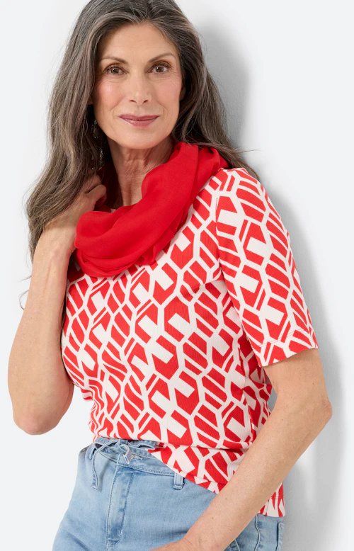 Sjaal in coldesign, rood