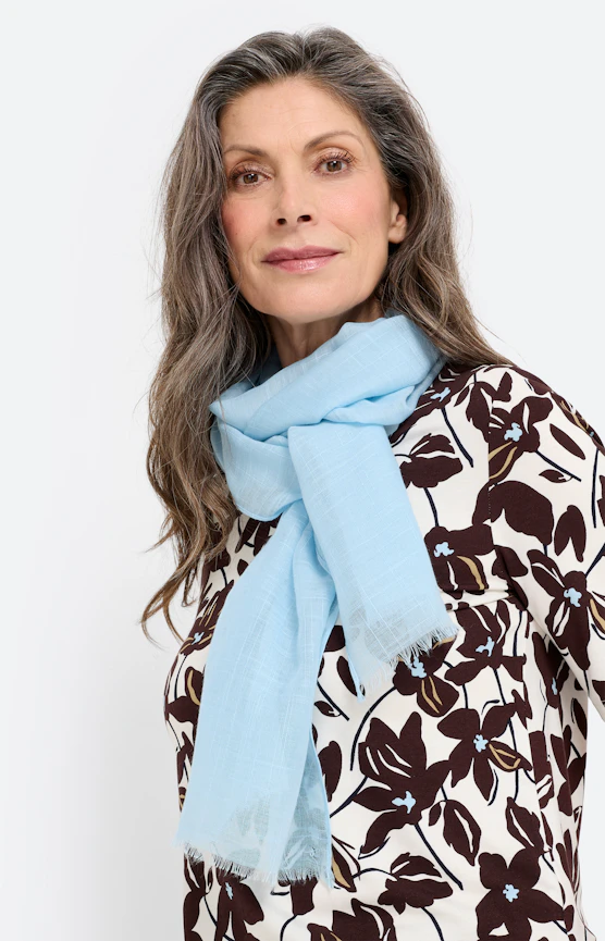 Sjaal met fijne structuur, zachtblauw