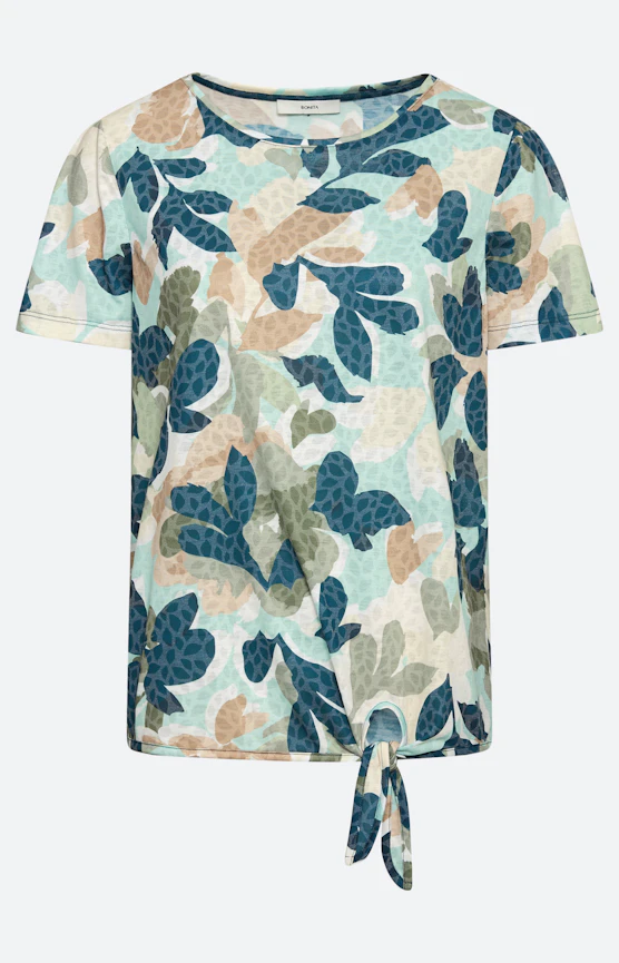 T-shirt met etskanteffect, mint