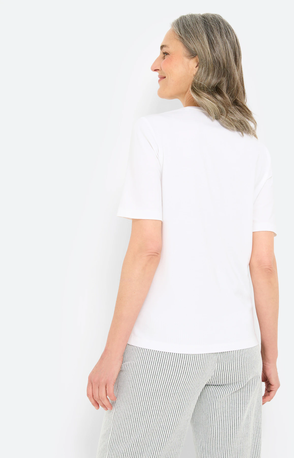 T-shirt met frontprint, donkergroen