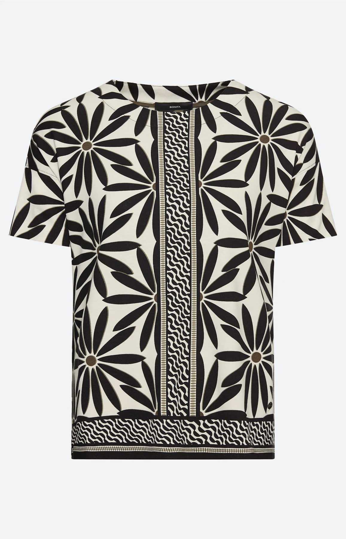 T-shirt met print all-over, zwart