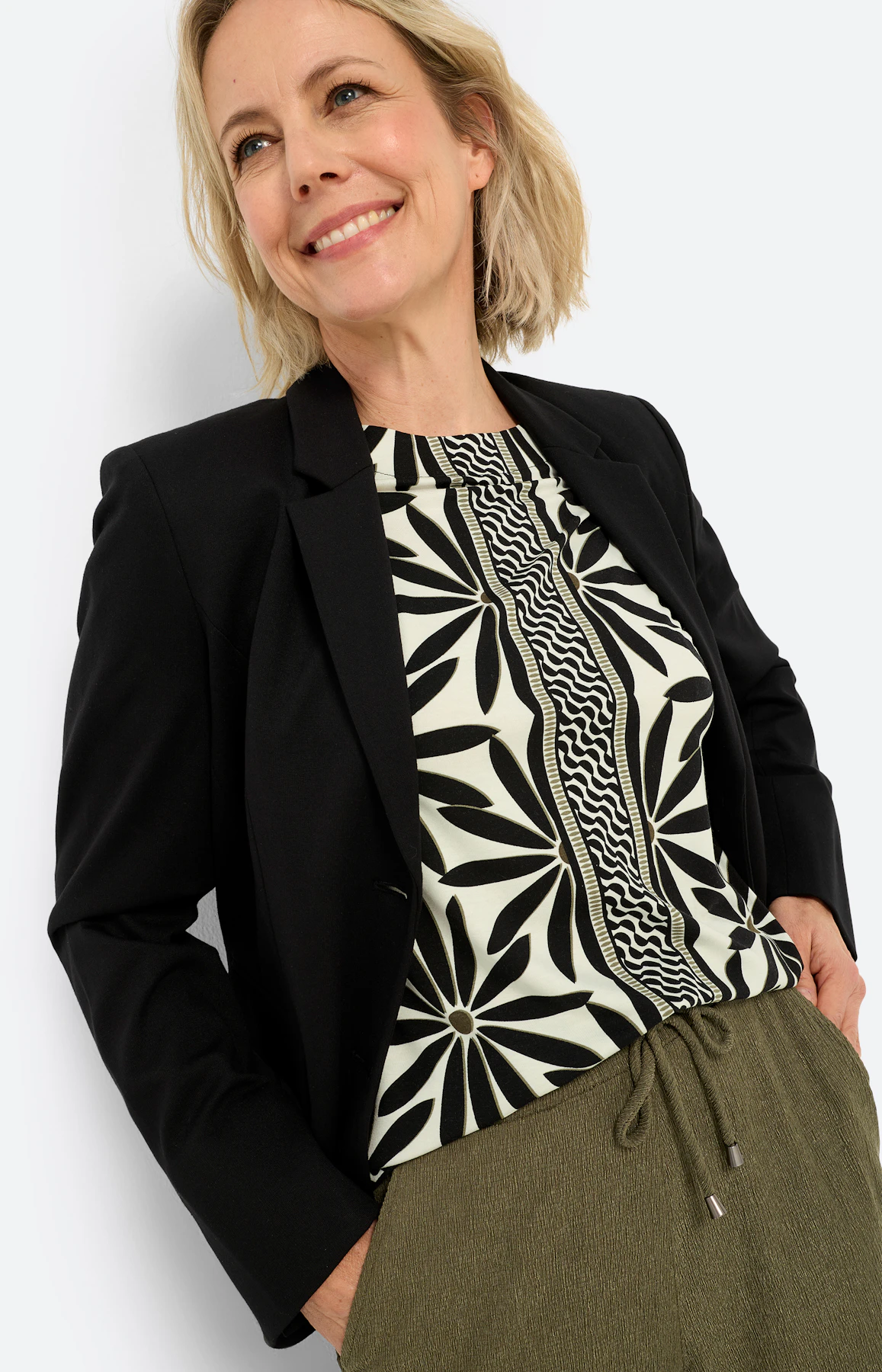 T-shirt met print all-over, zwart