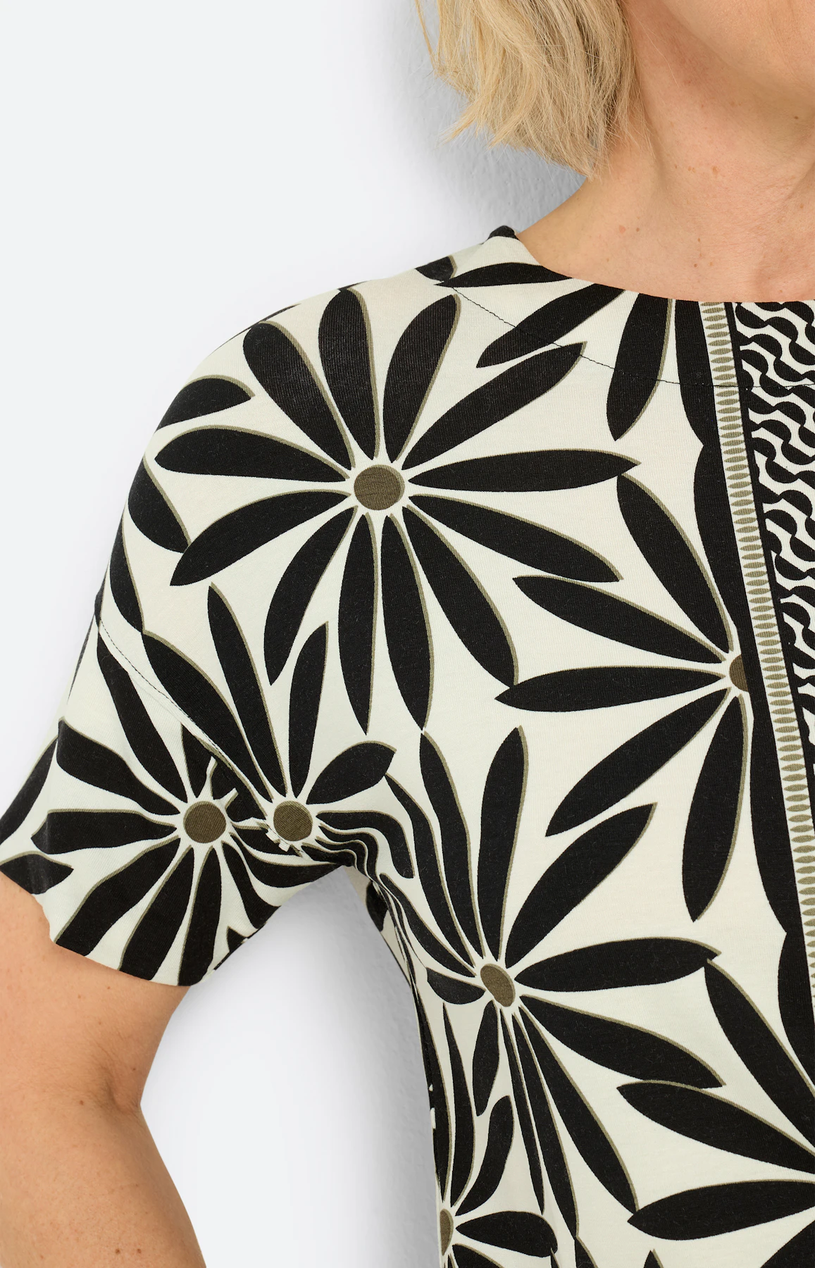 T-shirt met print all-over, zwart