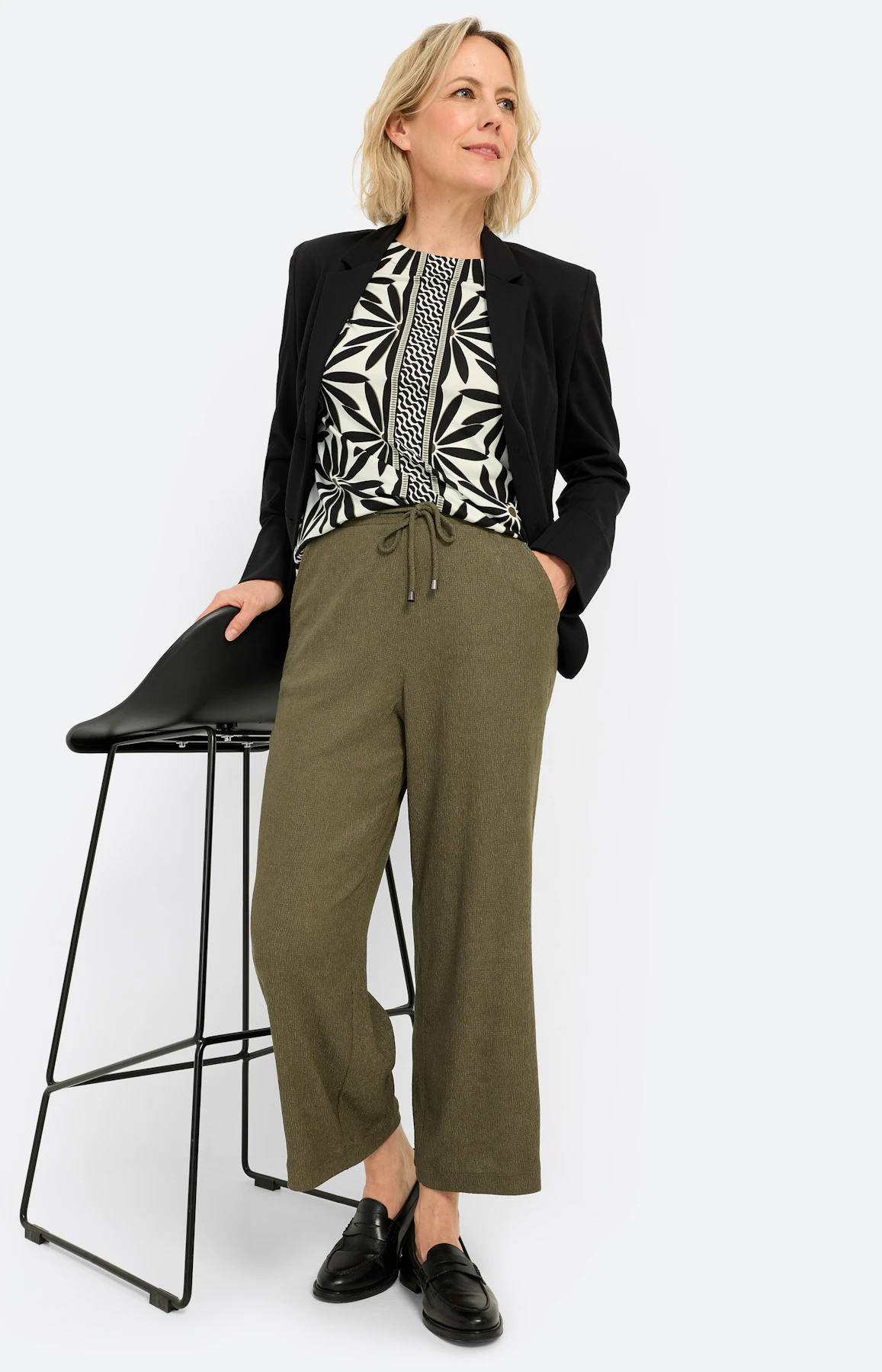 T-shirt met print all-over, zwart