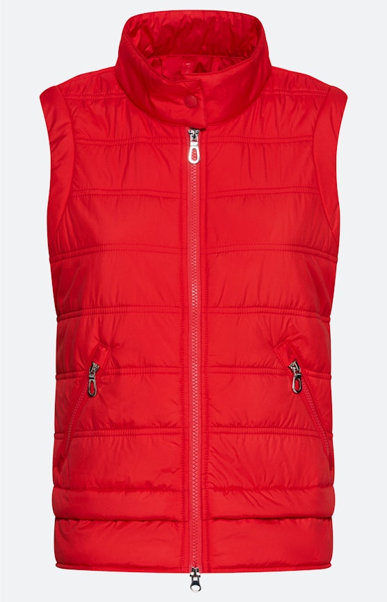 Bodywarmer met opstaande kraag, rood