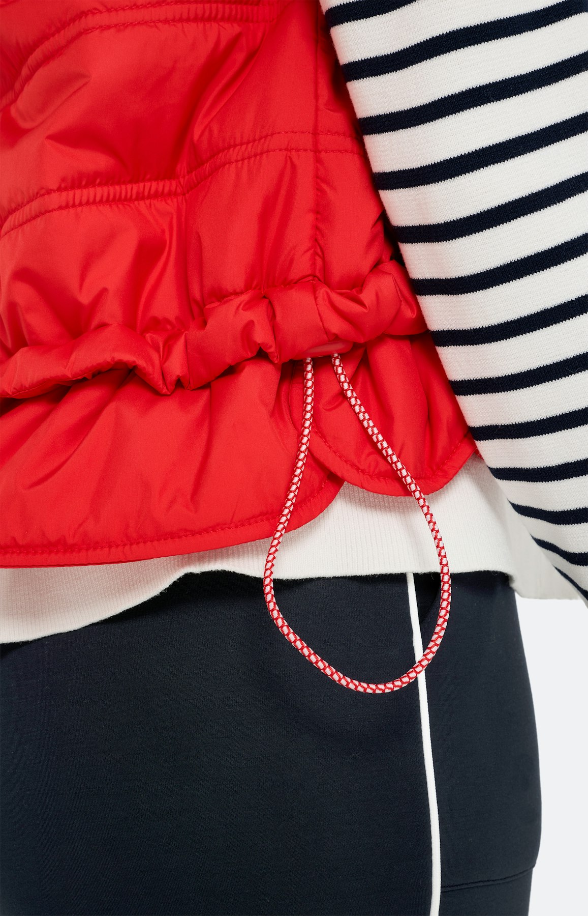 Bodywarmer met opstaande kraag, rood