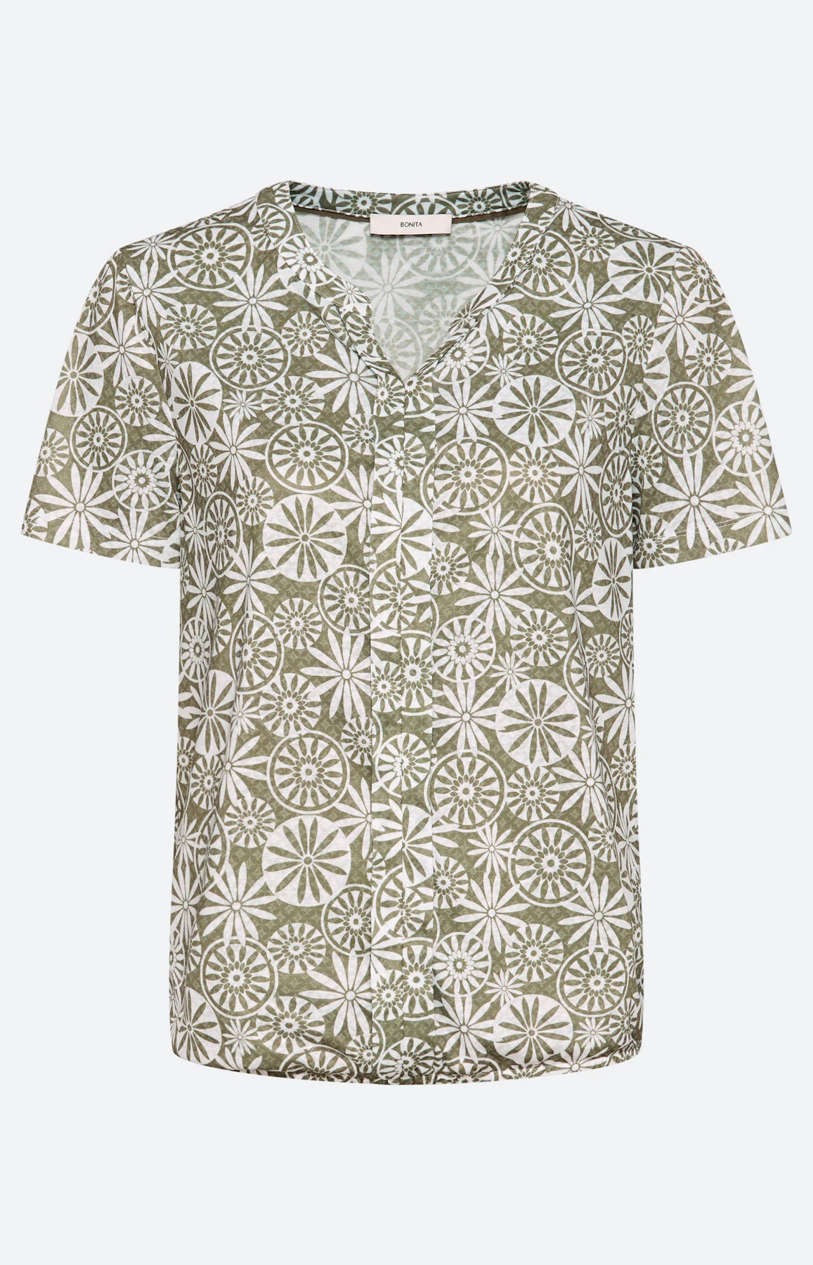 T-shirt met burnout-effect, donkergroen