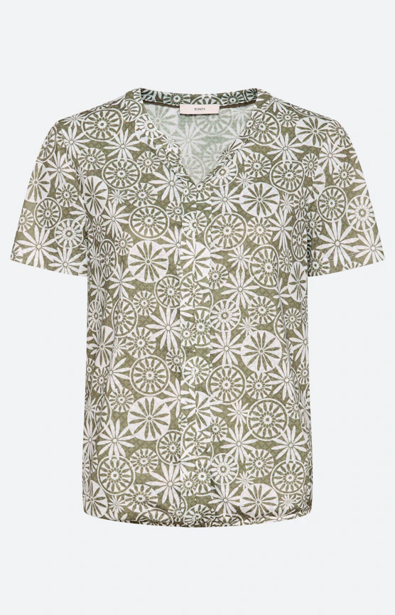 T-Shirt mit Burnout-Effekt, dunkelgrün