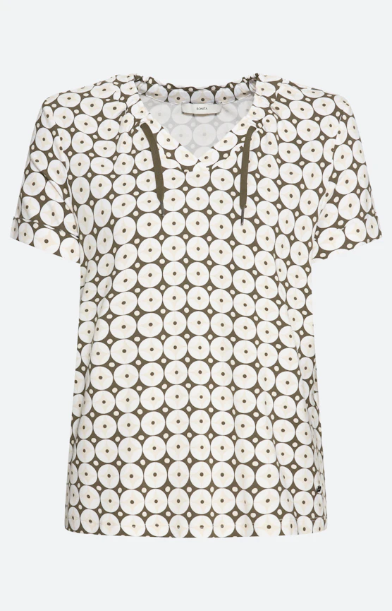 T-Shirt mit Grafik-Muster, dunkelgrün