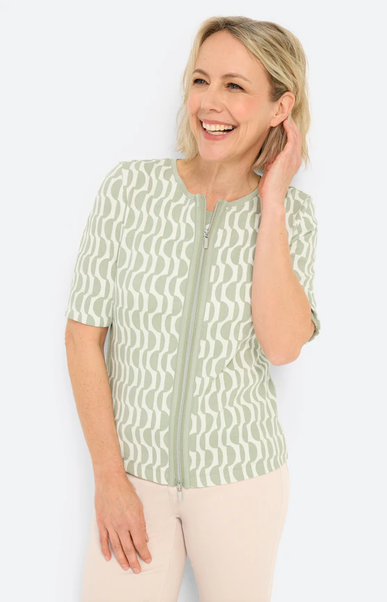 Twinset jasje met print, grasgroen
