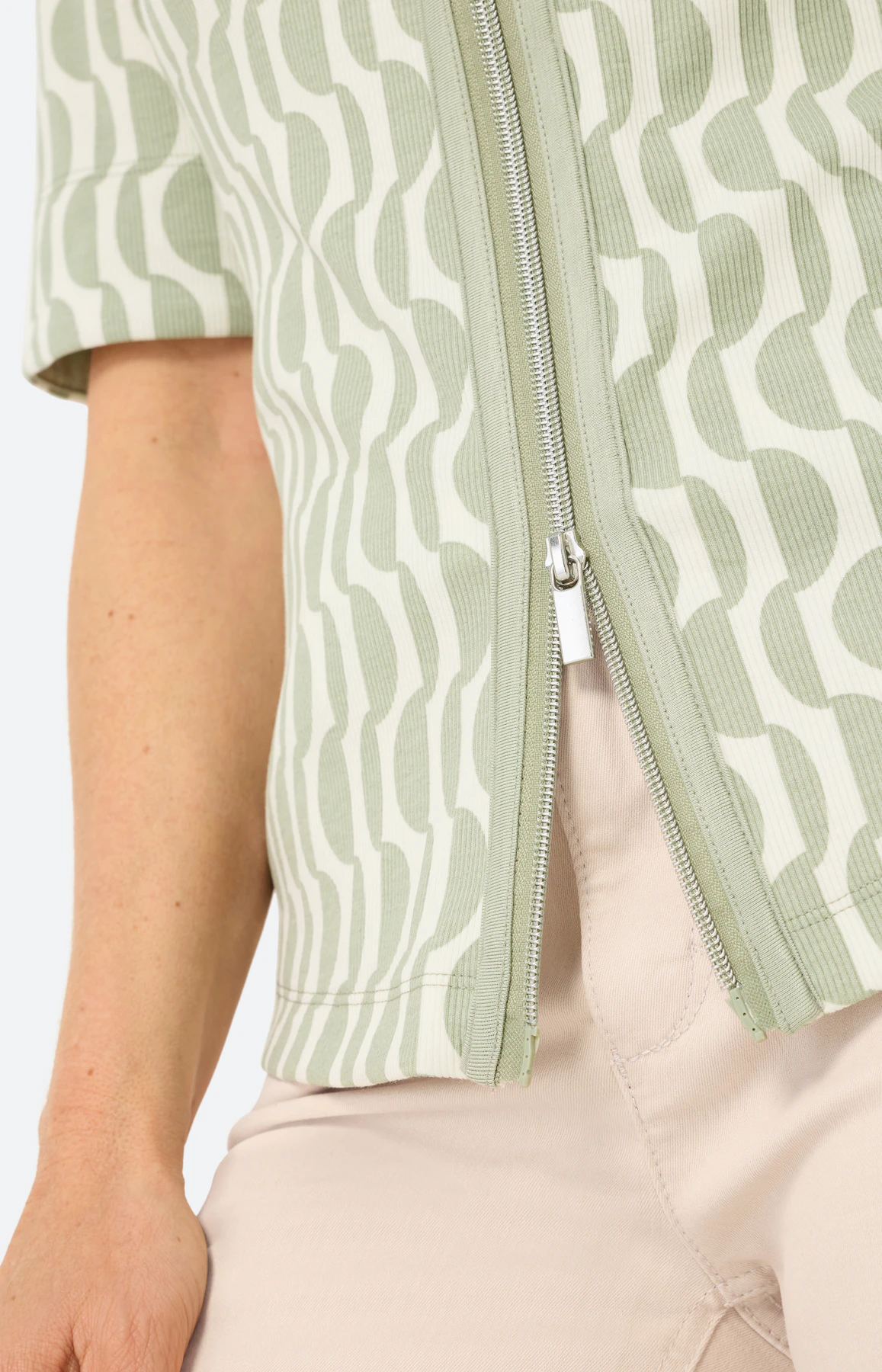 Twinset jasje met print, grasgroen