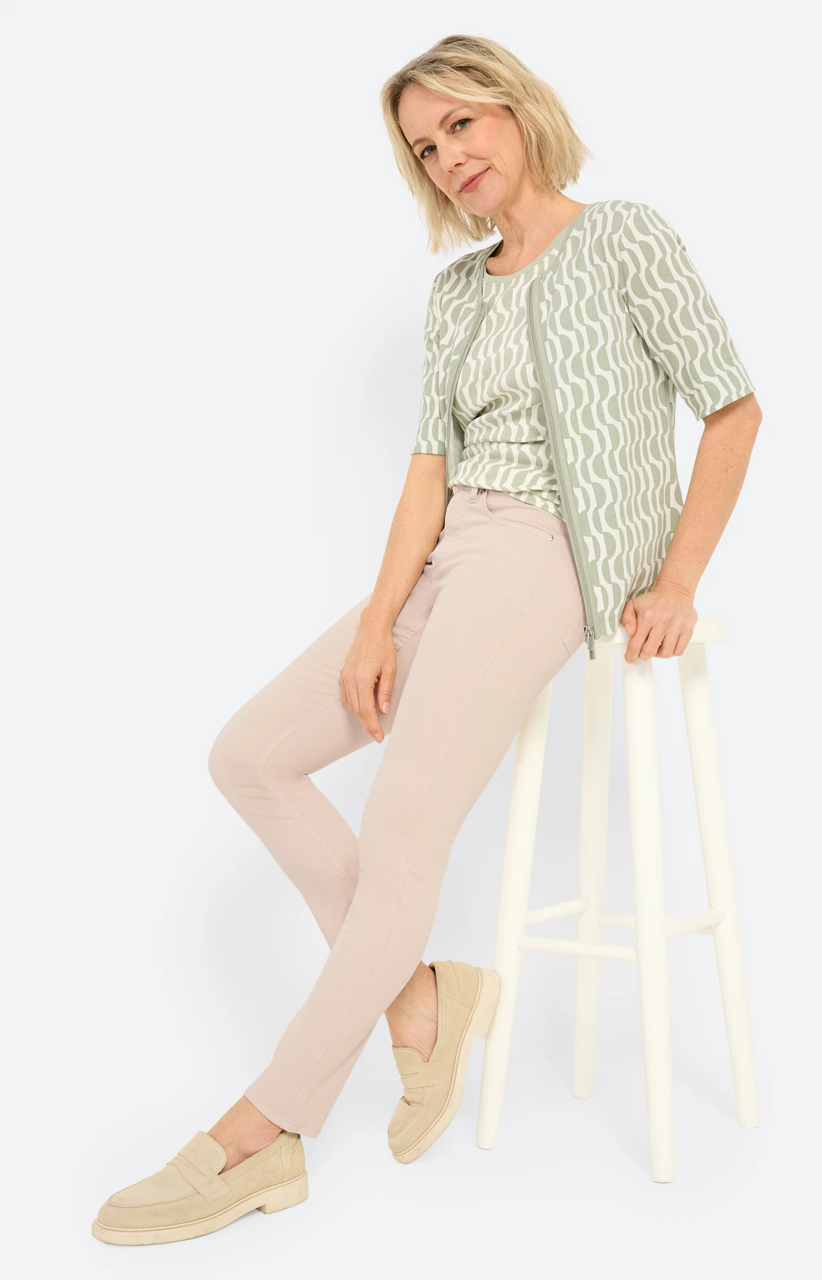 Twinset jasje met print, grasgroen