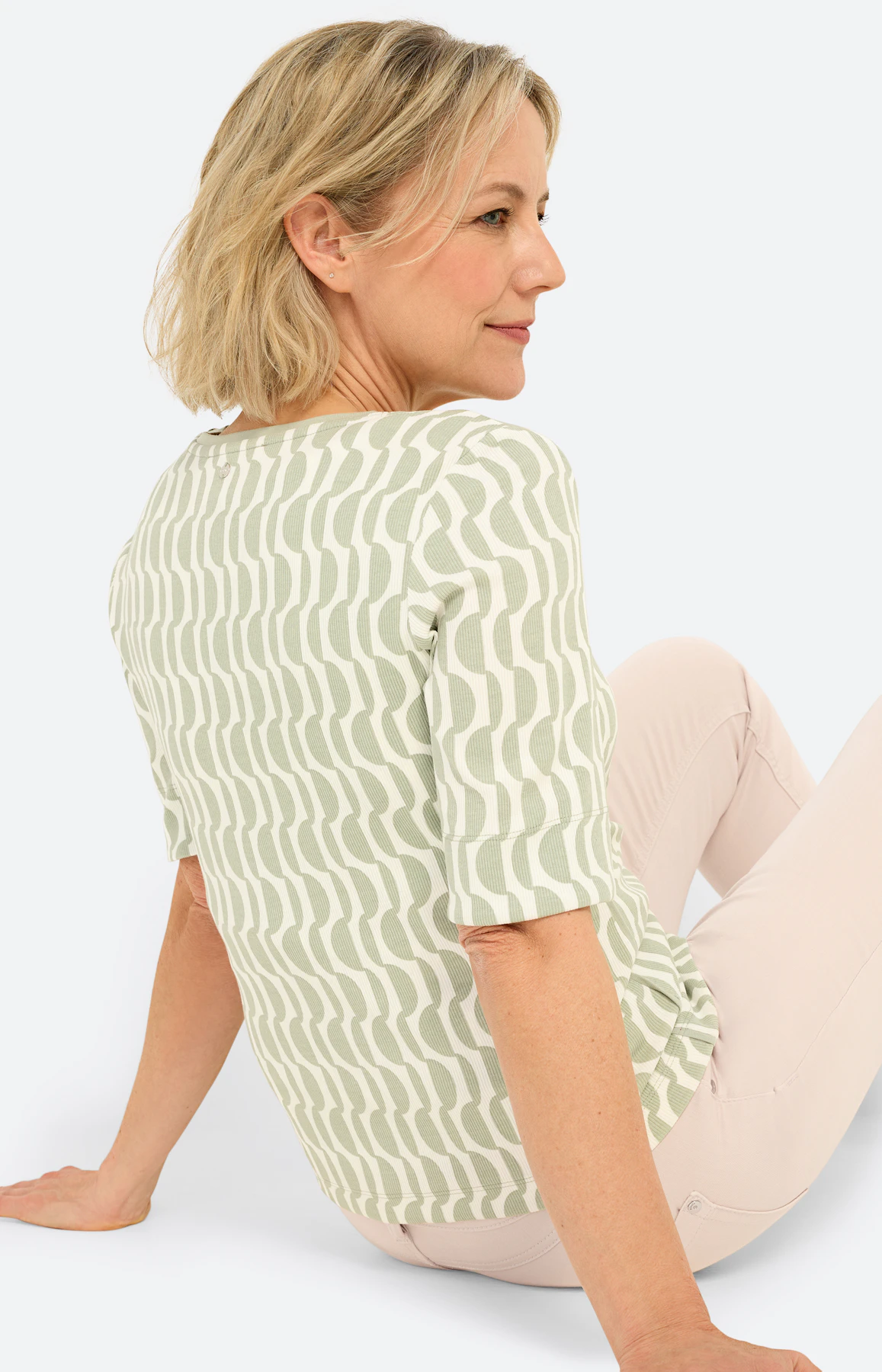 Twinset jasje met print, grasgroen