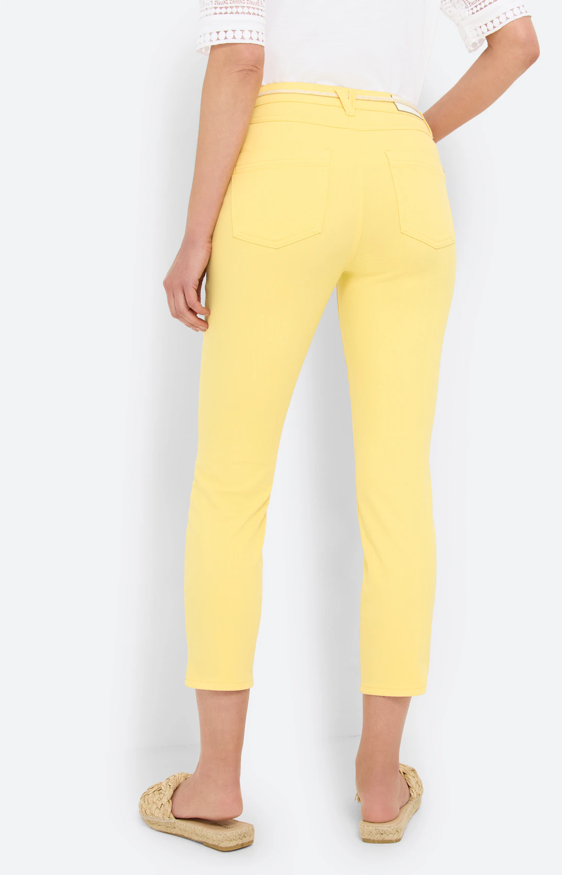 Jeans in slim fit 26 inch, geel