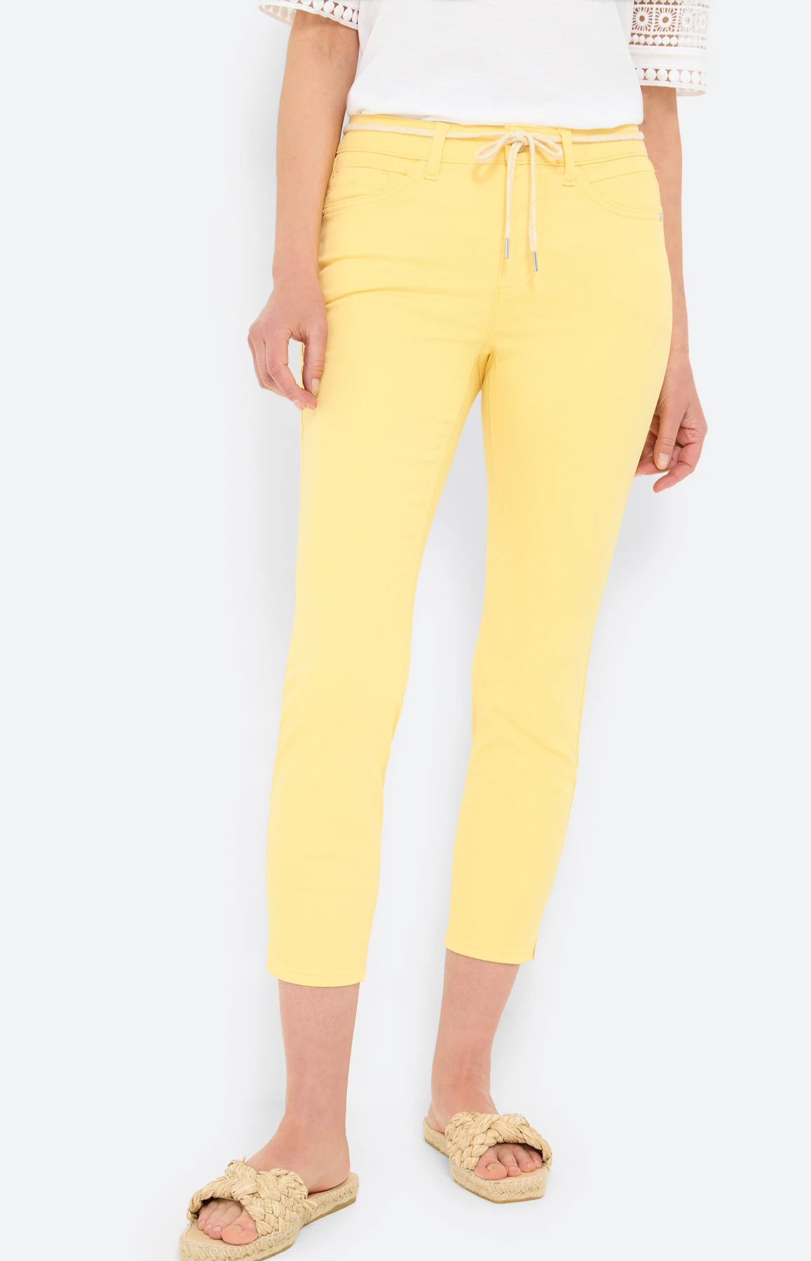 Jeans in slim fit 26 inch, geel