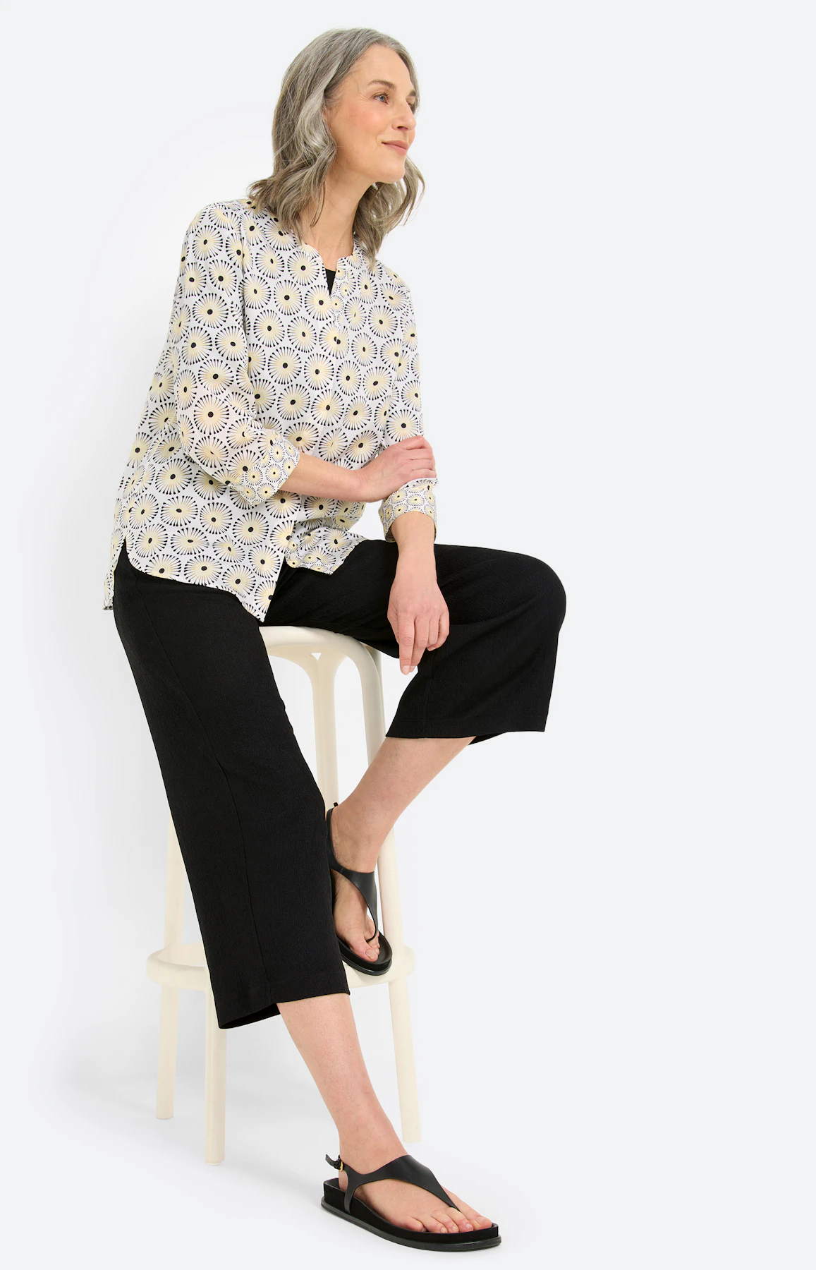 Culotte met rijgkoord 24 inch, zwart